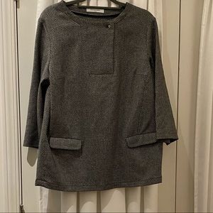 Gerard Darel Paris Black and White Top